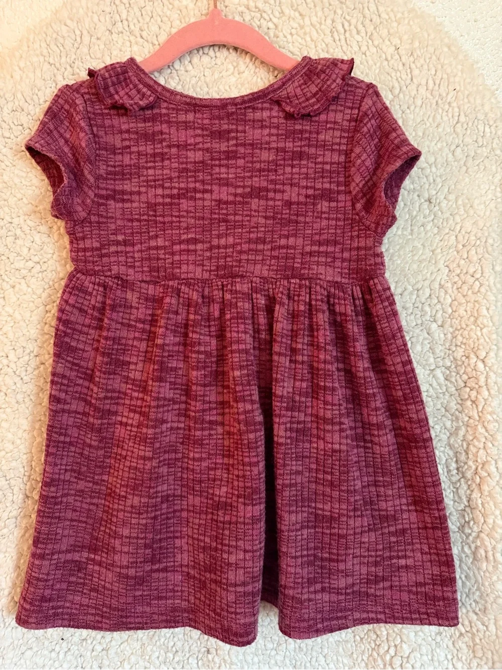Dip Toddler Girls’ Purple-Pink Causal Ruffle-top Dress